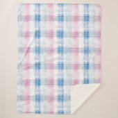 Couverture Sherpa Chic Pink Blue Stripes (Devant)
