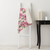 Couverture Sherpa Chic rose Poinsettia Fleurs Noël (En situation)