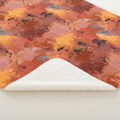 Couverture Sherpa Chic Terracotta rouille tendance Brown Abstrait (3/4)