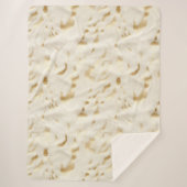 Couverture Sherpa Chic Western Gold White Cream Cowhide (Devant)