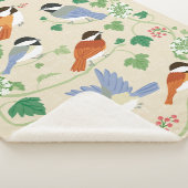 Couverture Sherpa Chickadee Chanson Beige Sherpa Blanket (3/4)