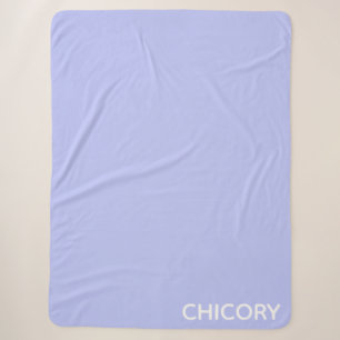Couverture Sherpa Chicory flower blue color