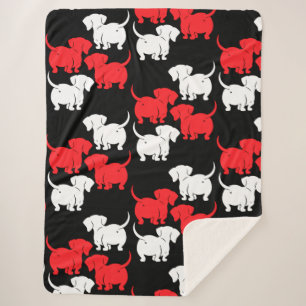 Couverture Sherpa Chien allemand Dachshund Motifs