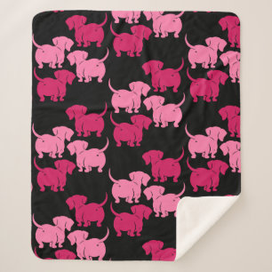 Couverture Sherpa Chien allemand Dachshund Motifs