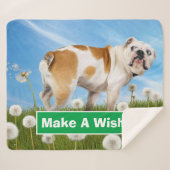 Couverture Sherpa Chien avec Dandelion (Devant (Horizontal))