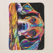 Couverture Sherpa Chien Beagle multicolore 178 (Devant)
