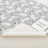 Couverture Sherpa Chien Dalmatien Polka Pot Animal Aquarelle Enfants (3/4)