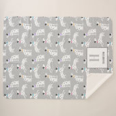 Couverture Sherpa Chien Dalmatien Polka Pot Animal Aquarelle Enfants (Devant (Horizontal))