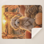 Couverture Sherpa Chien de caniche d'automne (Devant (Horizontal))
