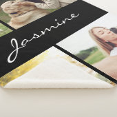 Couverture Sherpa Chien de collage moderne de 4 photos (3/4)