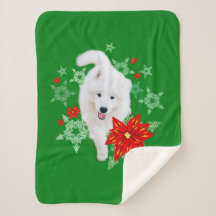 Chien de Noël Samoyède personnalisé poilu