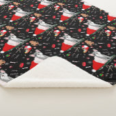 Couverture Sherpa Chien de taureau français en Motif Casquette à Pèr (3/4)