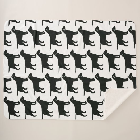 Couverture Sherpa Chien du Black Lab (Devant (Horizontal))