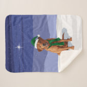 Couverture Sherpa Chien du Labrador jaune rouge renard (Devant (Horizontal))