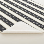 Couverture Sherpa Chien Empreintes de pattes Black & Antique White A (3/4)