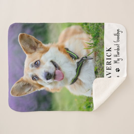 Couverture Sherpa Chien Favori Hello Hardest Goodbye Animal Photo (Devant (Horizontal))