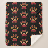 Couverture Sherpa Chien Motif Aztèque Paw (Devant)