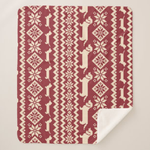 Couverture Sherpa Chien nordique : Motif d'illustrations excentrique