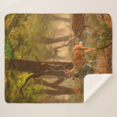 Couverture Sherpa Chien ou cheetal, axe Axe, cerfs tachetés ou axi (Devant (Horizontal))