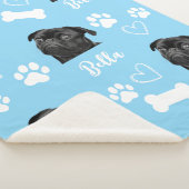 Couverture Sherpa Chien Personnalisé Aimer Animaux 5 Photo Collage (3/4)