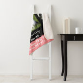 Couverture Sherpa Chien Photo personnalisée Collage de bordures fané (En situation)