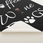 Couverture Sherpa Chiens à vin de café Sherpa Blanket (3/4)