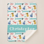 Couverture Sherpa Chiens amusants bébé (Devant)