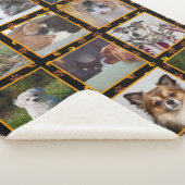 Couverture Sherpa Chiens Chats Automne Empreintes de pattes Photo pe (3/4)