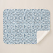 Couverture Sherpa Chiens de comptage - bleu (Devant (Horizontal))