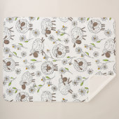 Couverture Sherpa Chiens de comptage sur blanc (Devant (Horizontal))