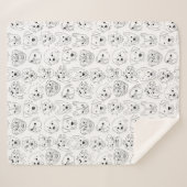 Couverture Sherpa Chiens de Doodle partout sur la ligne d'impression (Devant (Horizontal))