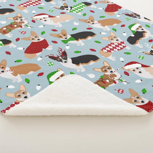 Couverture Sherpa Chiens de Noël Corgi (3/4)
