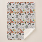 Couverture Sherpa Chiens Et Chats Cutes Design Motif (Devant)
