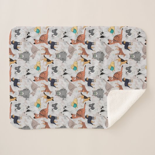 Couverture Sherpa Chiens Et Chats Cutes Design Motif (Devant (Horizontal))