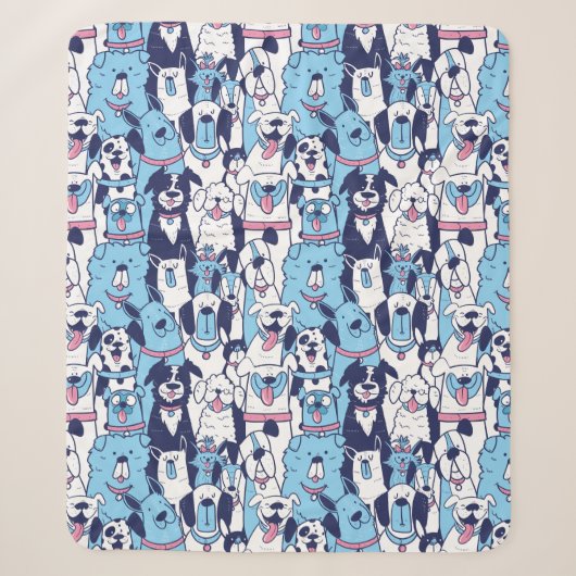 Couverture Sherpa Chiens mignons Sherpa Blanket (Devant)