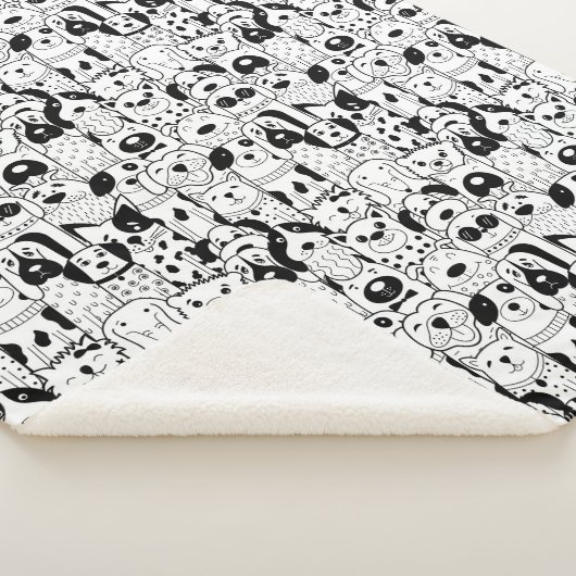 Couverture Sherpa Chiens mignons Sherpa Blanket (3/4)