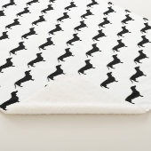 Couverture Sherpa Chiens noirs modernes de saucisse de teckel (3/4)