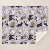 Couverture Sherpa Chih Tzu Chiens Paws et os Sherpa Blanket (Devant (Horizontal))
