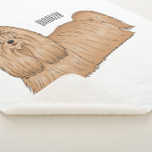 Couverture Sherpa Chih tzu long cheveux dessin de chien (3/4)