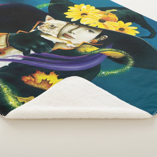 Couverture Sherpa Chihuahua Chien sorcière Halloween (3/4)