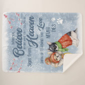 Couverture Sherpa Chihuahua - Jolie chiot cadeau de Noël, (Devant (Horizontal))