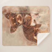 Couverture Sherpa Chihuahua looking at camer_dog lover (Devant (Horizontal))