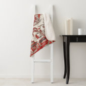 Couverture Sherpa China Garden Tee House Chinoiserie (En situation)