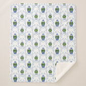 Couverture Sherpa Chinoiserie Ginger Jar Monogrammé (Devant)