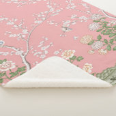 Couverture Sherpa Chinoiserie rose (3/4)