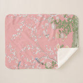 Couverture Sherpa Chinoiserie rose (Devant (Horizontal))