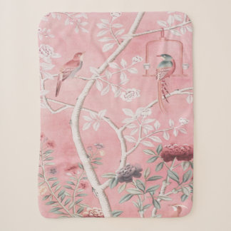 Couverture Sherpa Chinoiserie rose