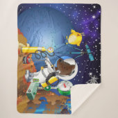 Couverture Sherpa Chiot dans l'espace un alien avec un télescope (Devant)