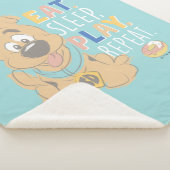 Couverture Sherpa Chiot Scooby-Doo "Mange, Dors, Joue, Répète" (3/4)