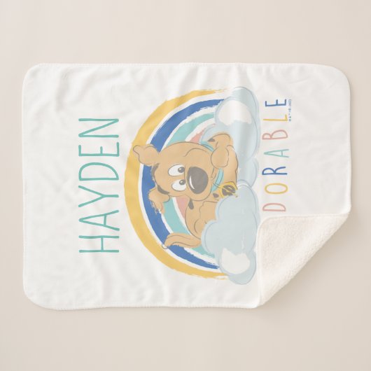 Couverture Sherpa Chiot Scooby-Doo "tellement adorable" (Devant (Horizontal))